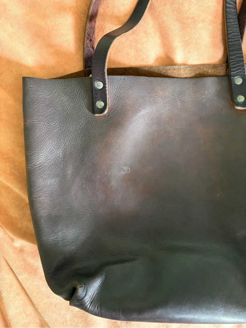 Portland Leather Chestnut Leather Tote